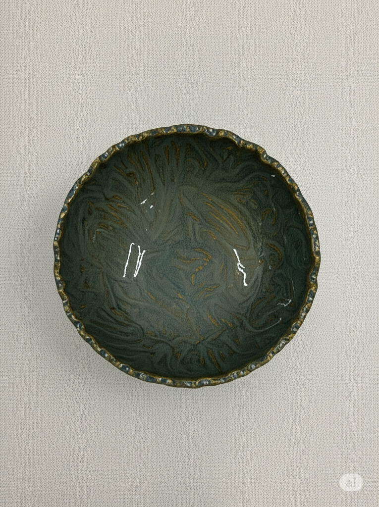 Crater Handcrafted Ceramic Serving Bowl
