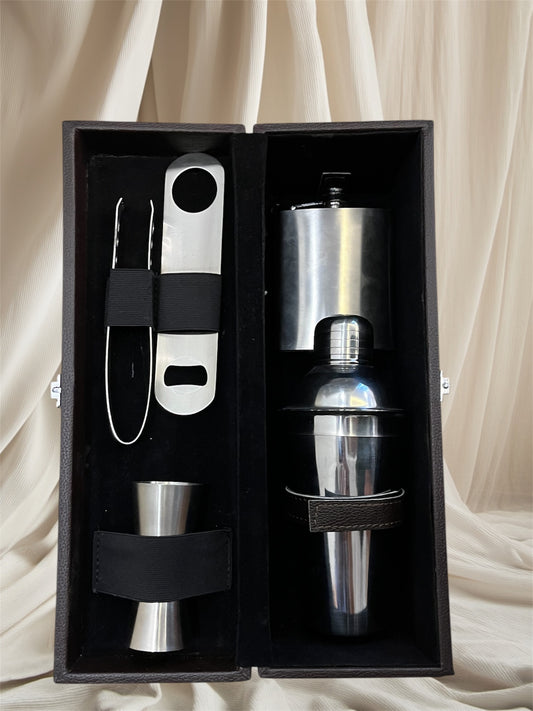 Premium Bar Accessories Set In Leather Case - Fresh Thoughts